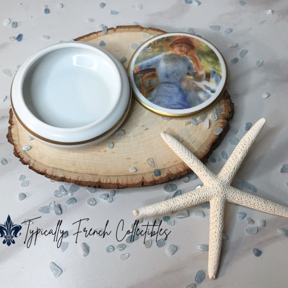 Vtg Renoir Painting Ternet Limoges Trinket Box - Picture 4 of 6